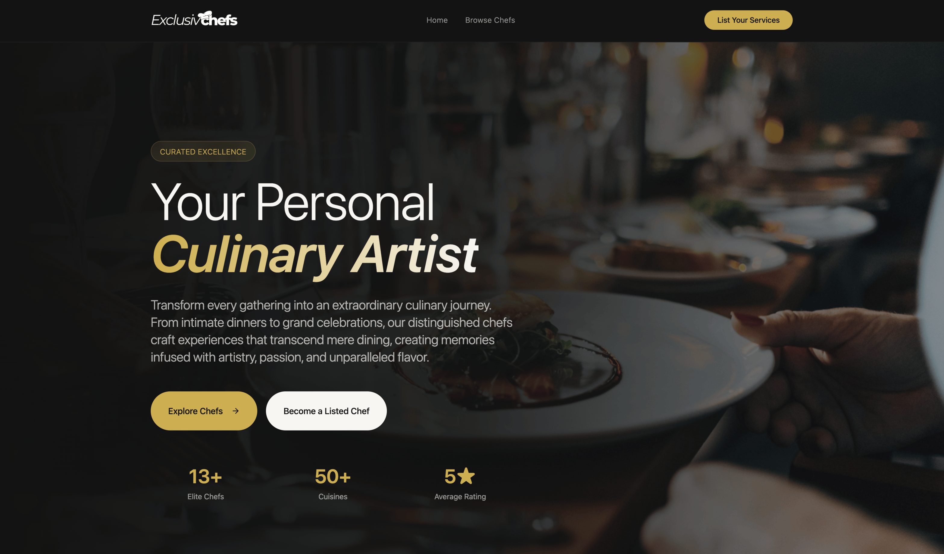 ExclusivChefs template preview