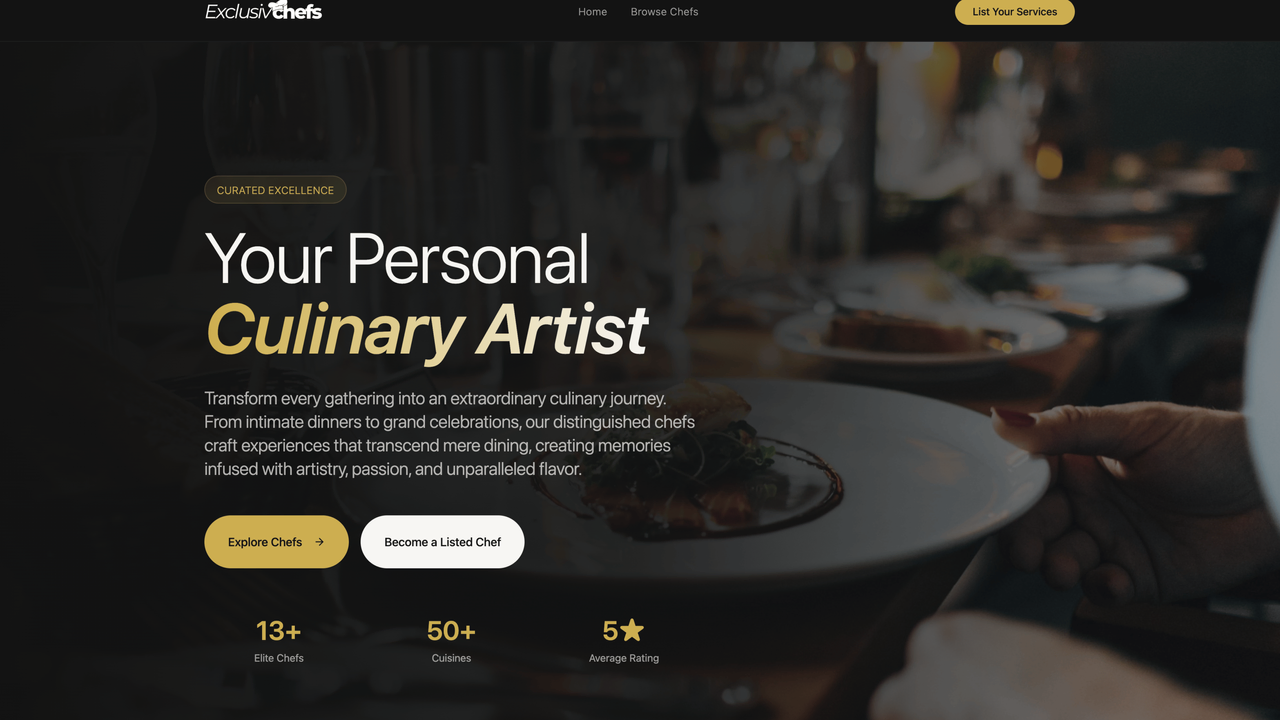 ExclusivChefs template preview