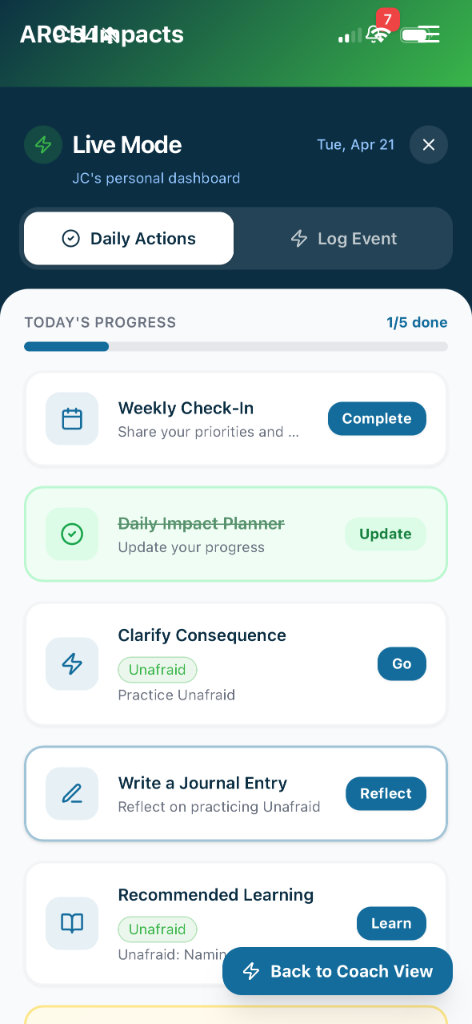 Live Mode — your daily personal dashboard