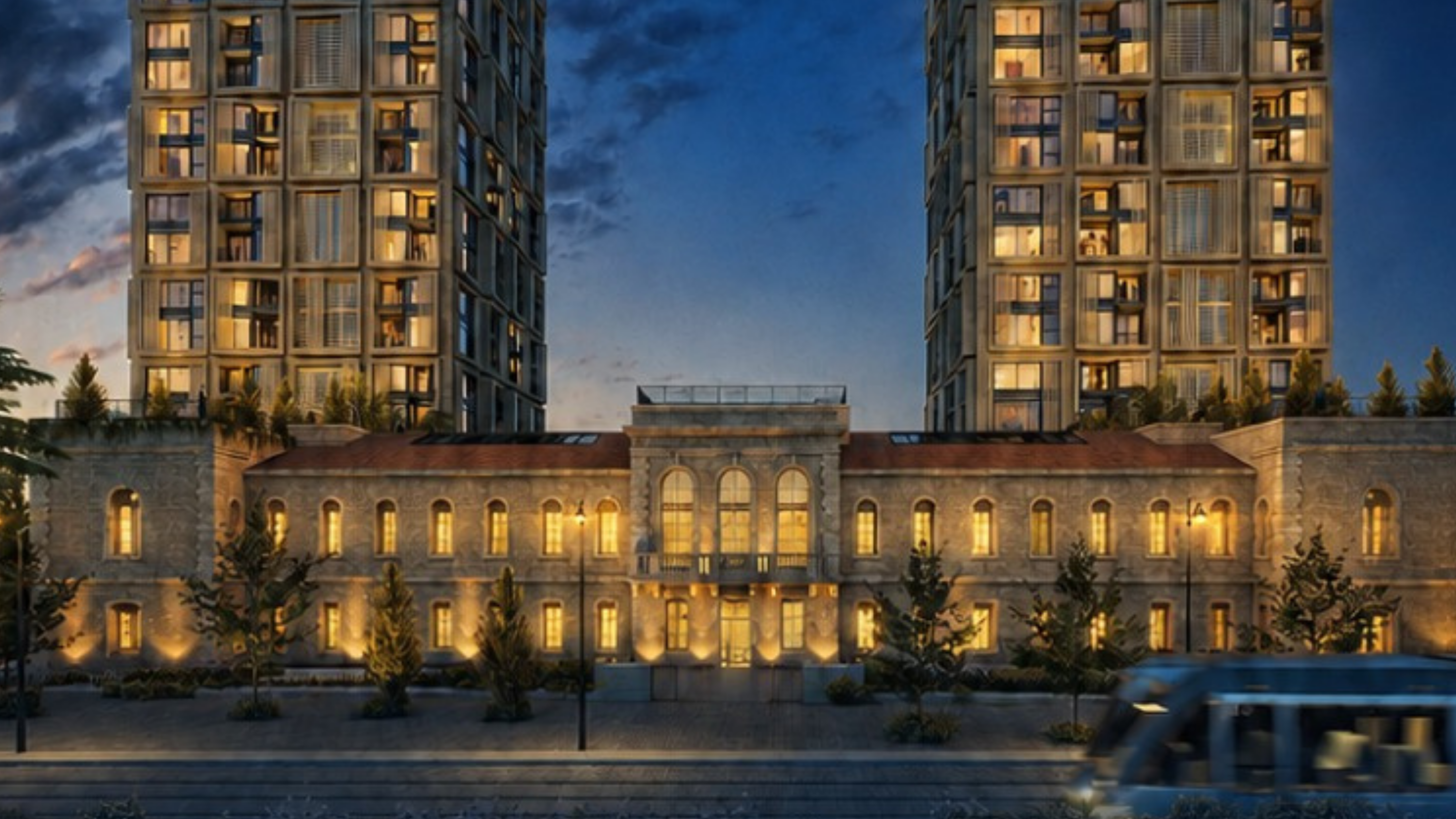 Luxury Jerusalem development at twilight — Canada Israel Selichot Event