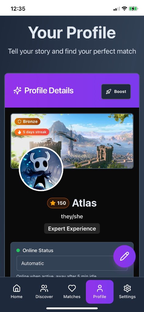 Customizable profile with avatar, banner, and badges