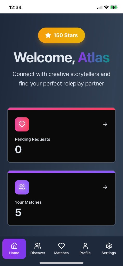 RoleChat home with stars and pending requests