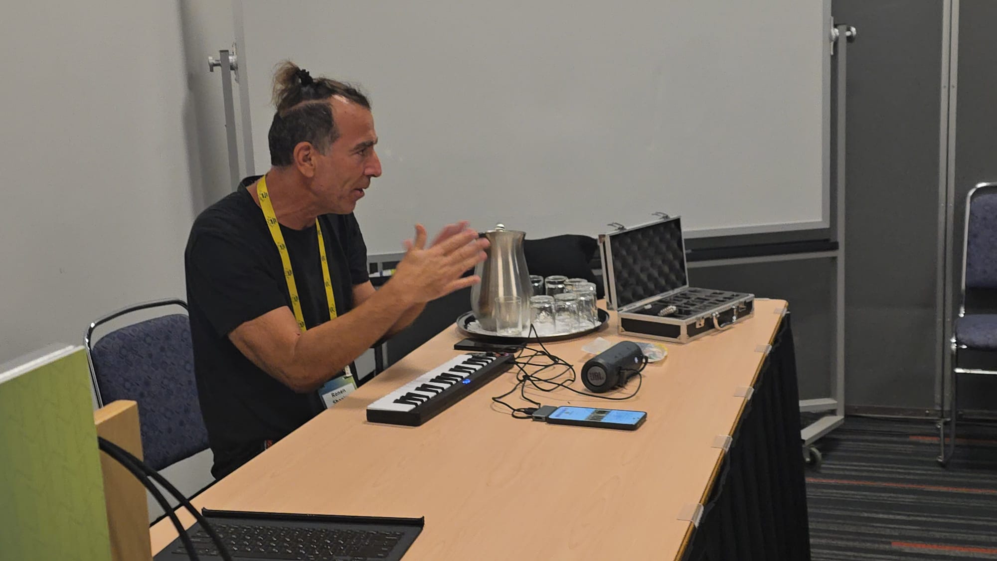 One-on-one walkthrough at the demo table