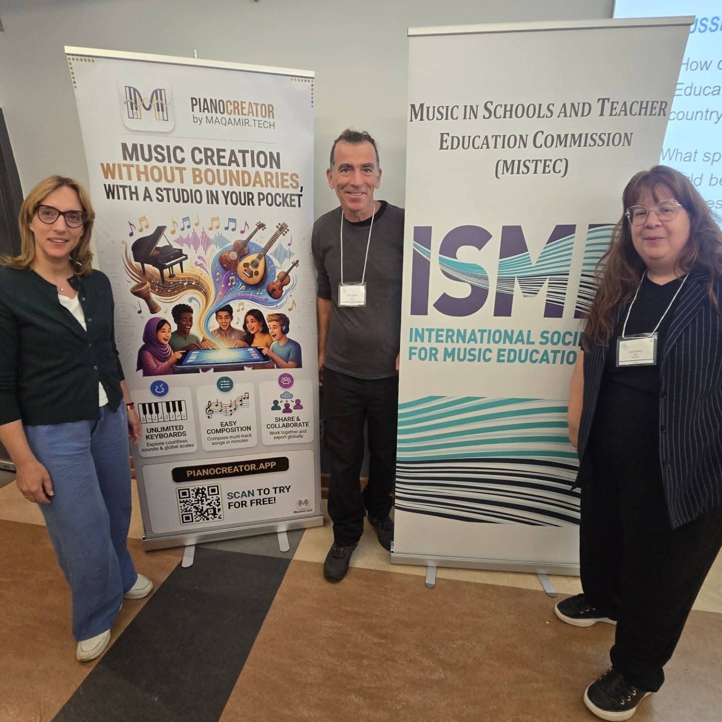 Between the Piano Creator and ISME MISTEC banners
