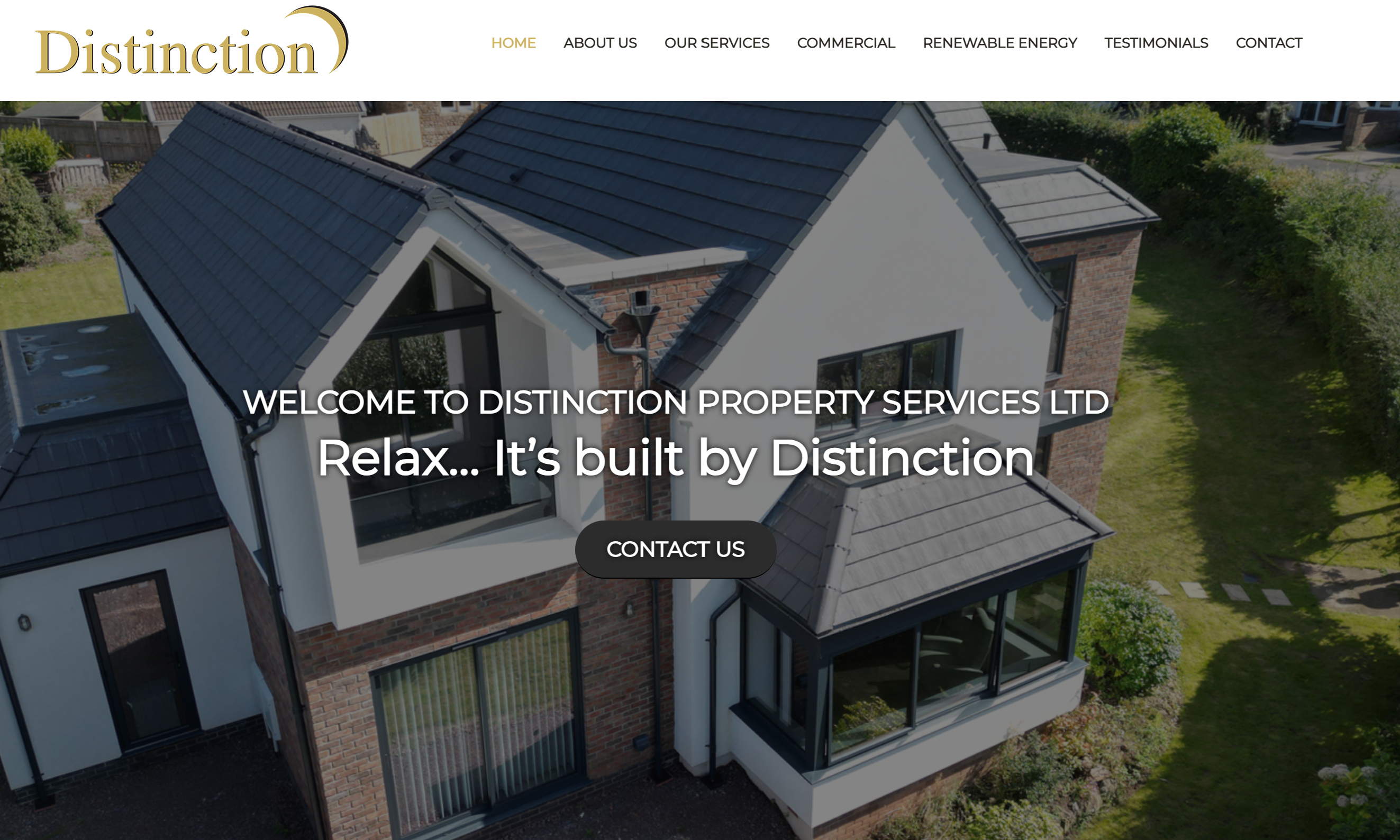 Distinction Property Services website example