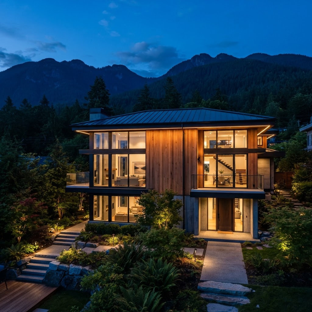 Twilight Photography for North Vancouver Homes: Timing Around the Mountains