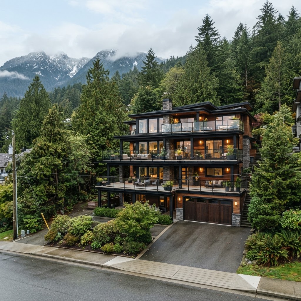 Photographing a North Vancouver Hillside Home: What the Slope Changes