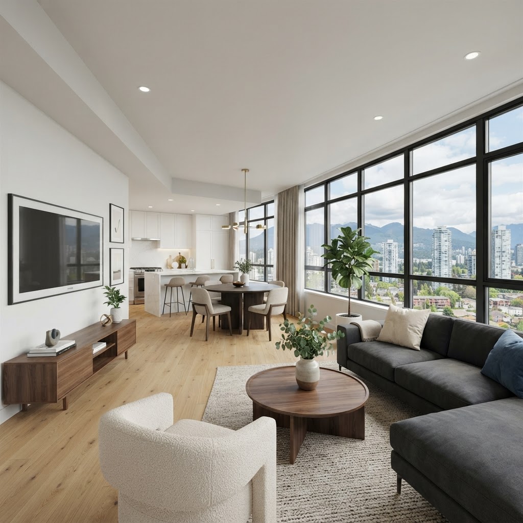 Burnaby condo interior captured for a 3D Matterport tour