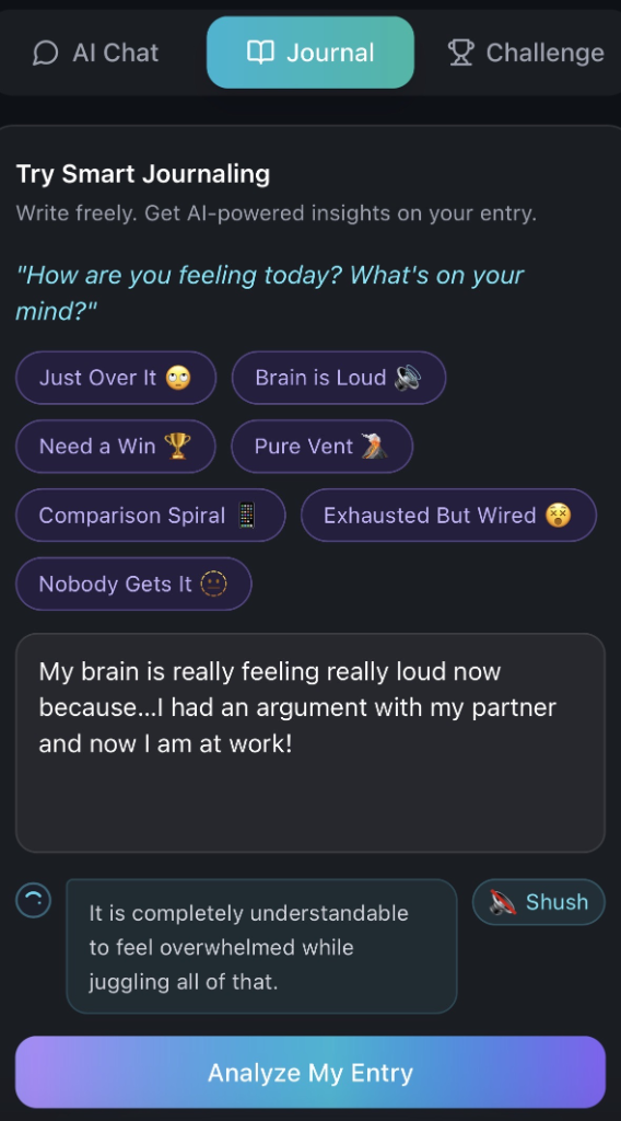 Smart Journaling — AI-powered insights on every entry