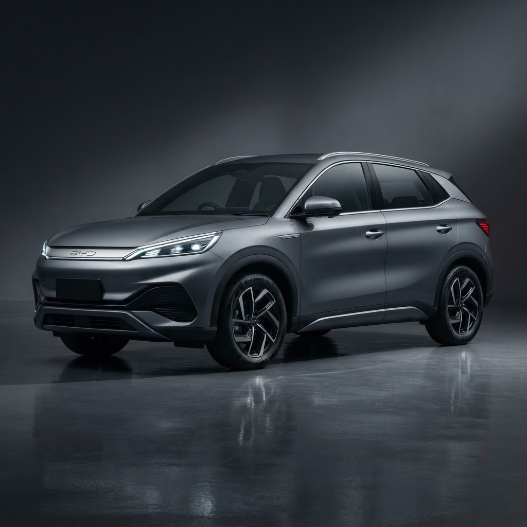 BYD ATTO 3 cinza — SUV elétrico — Porto Transfers