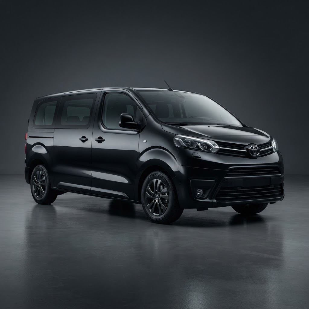Toyota Proace preta — minivan diesel — Porto Transfers