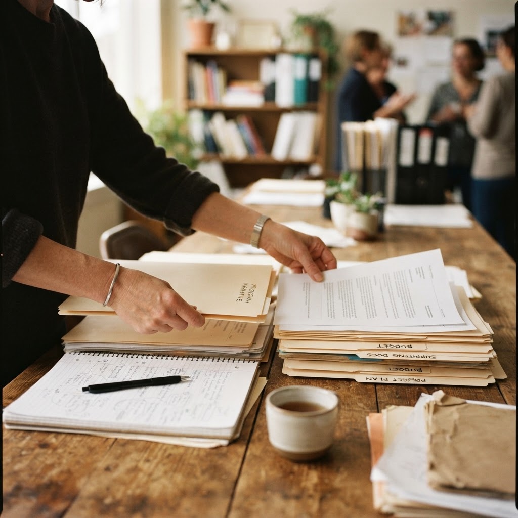 A community leader navigating plans, funding documents and competing priorities