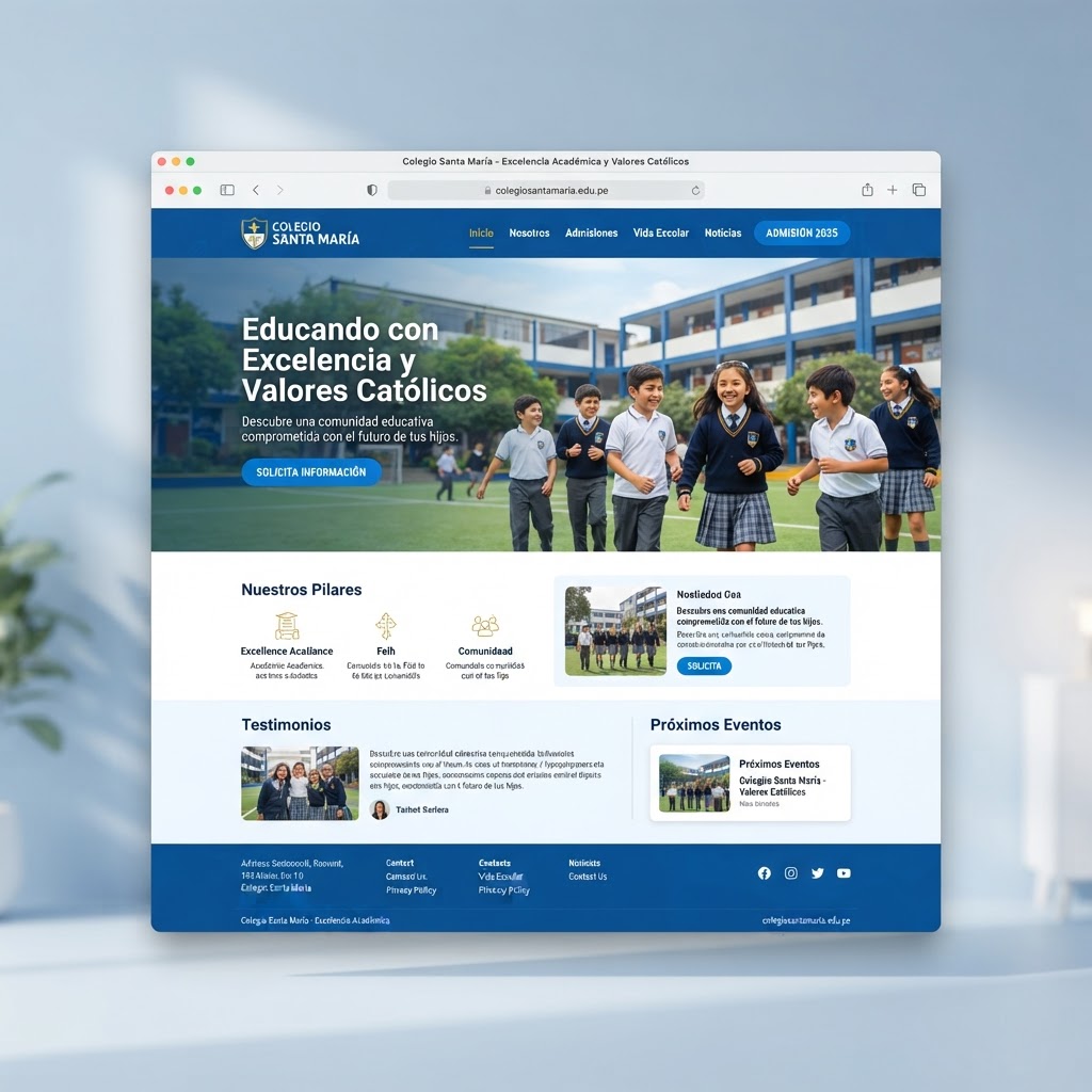 Ejemplo de página web para colegio