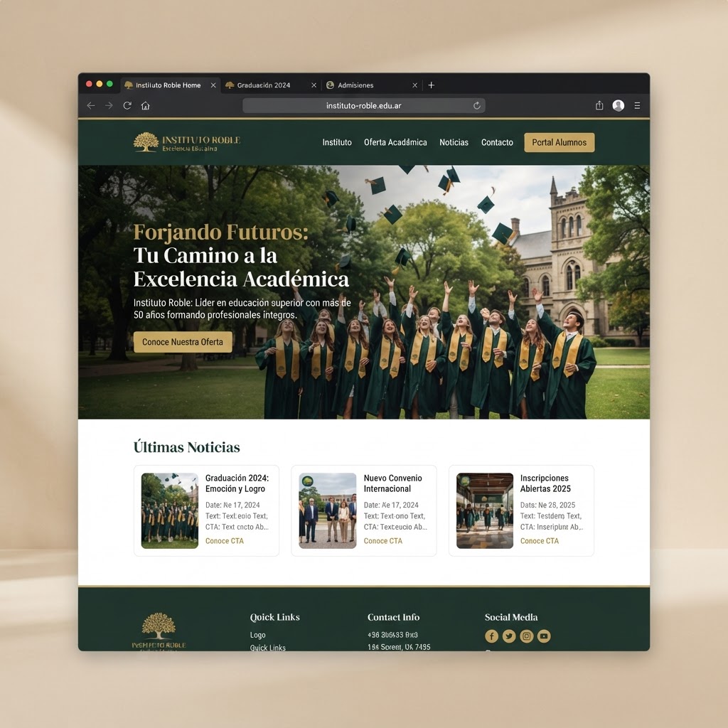 Ejemplo de página web para instituto