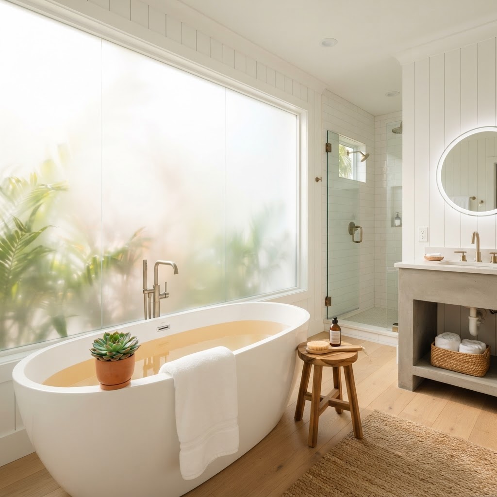 Privacy Solutions: Frosted Film for Palm Harbor Bathrooms