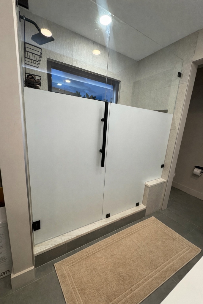Bathroom shower privacy window film