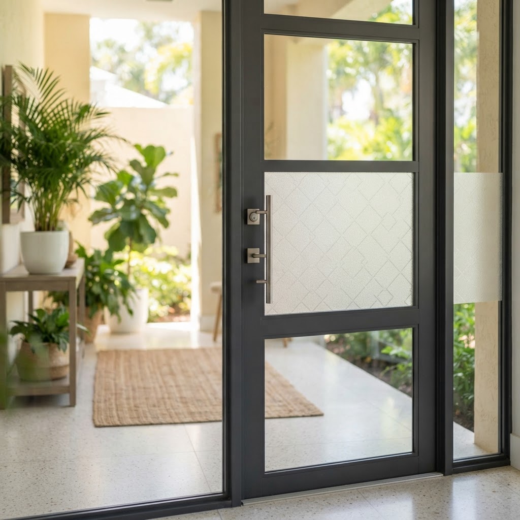 Entry Door Privacy Film Ideas for Dunedin Florida Homes