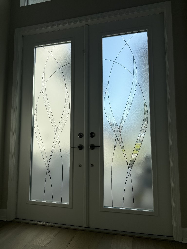 Entry door decorative window film