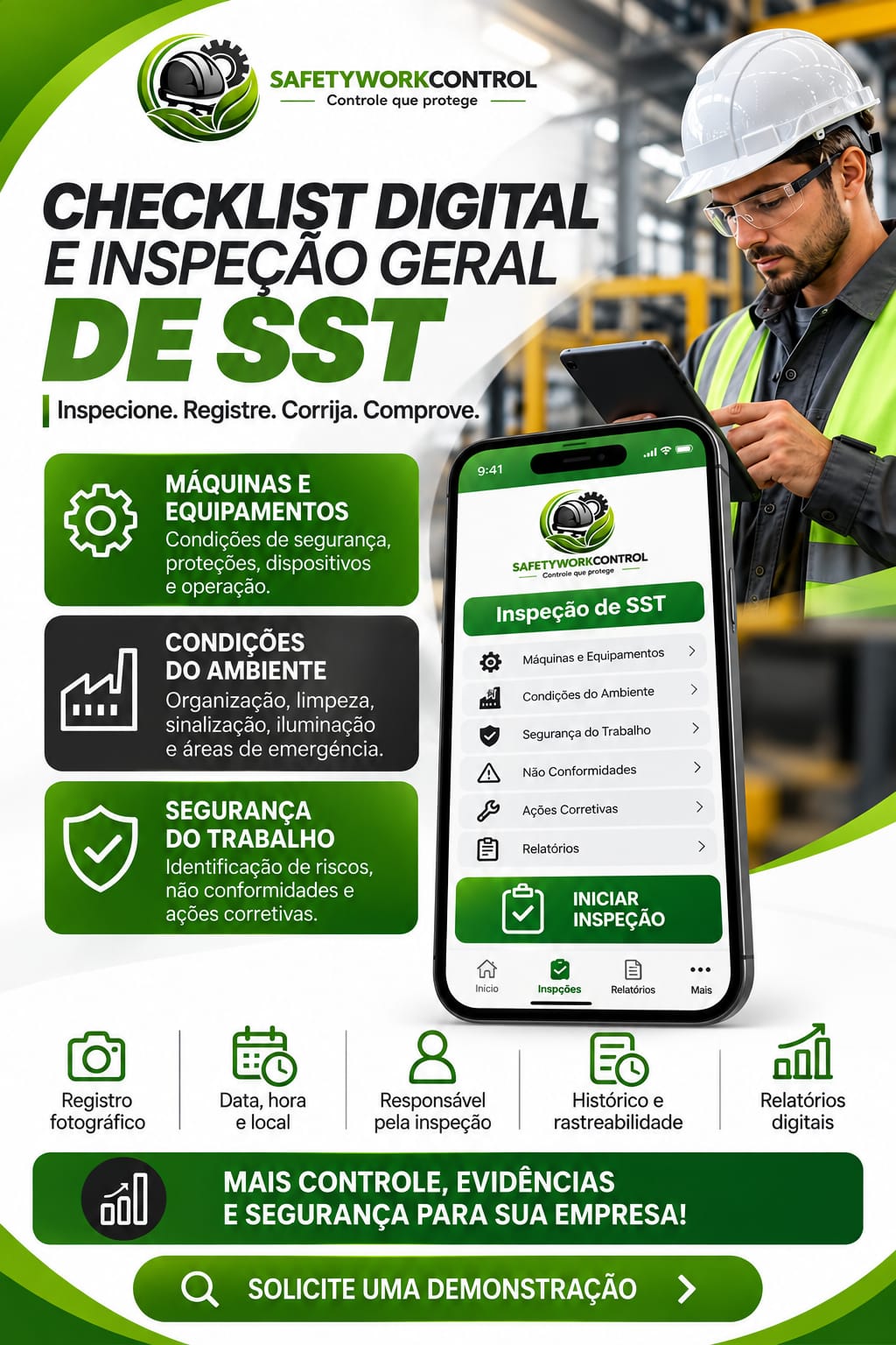 Digital checklist and general OSH inspection