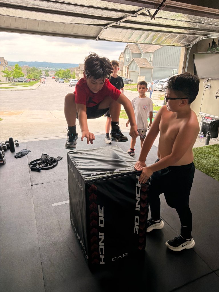 Athletes training