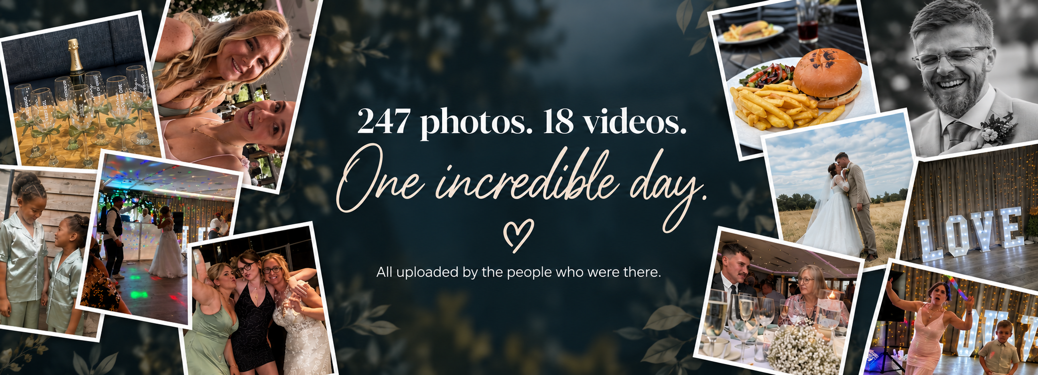 247 photos, 18 videos, one incredible day — all uploaded by the people who were there