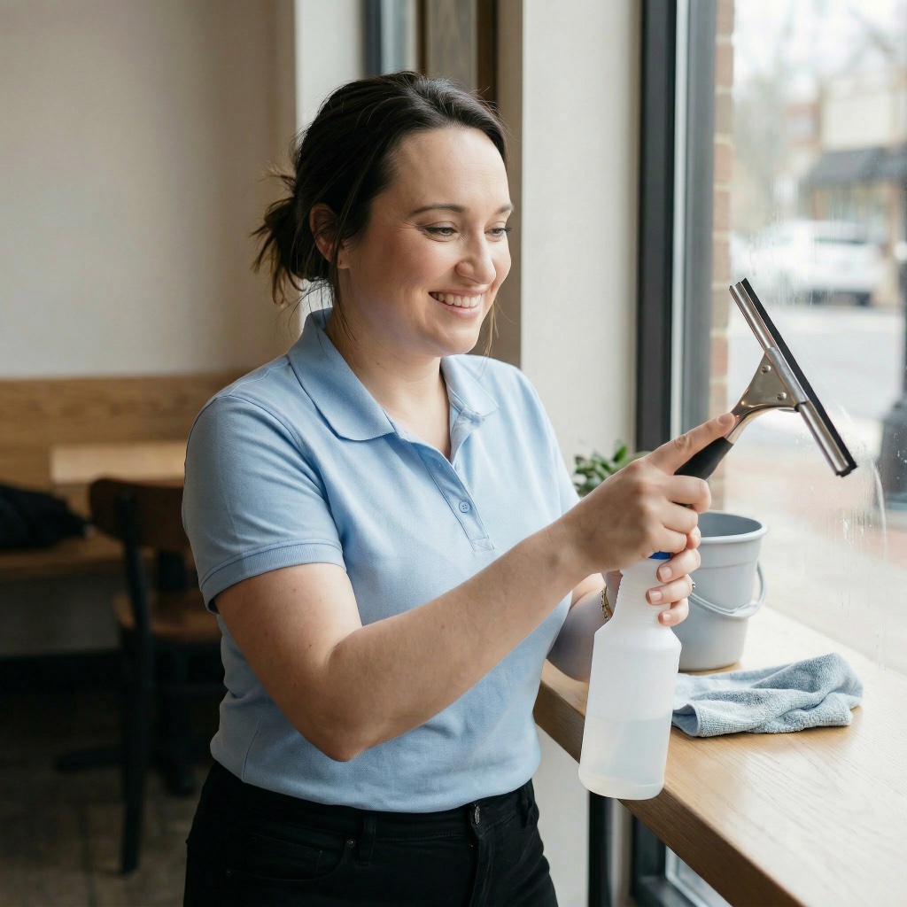 Cleanify cleaner washing windows — professional house cleaning service Limestone Coast SA