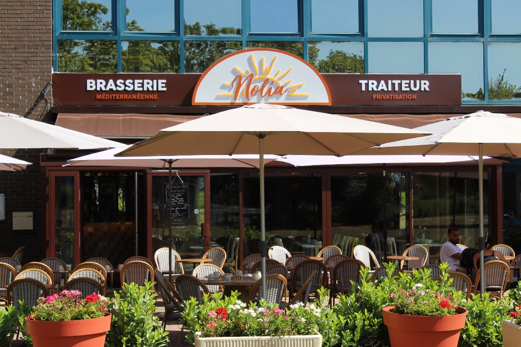 L'entrée de la brasserie