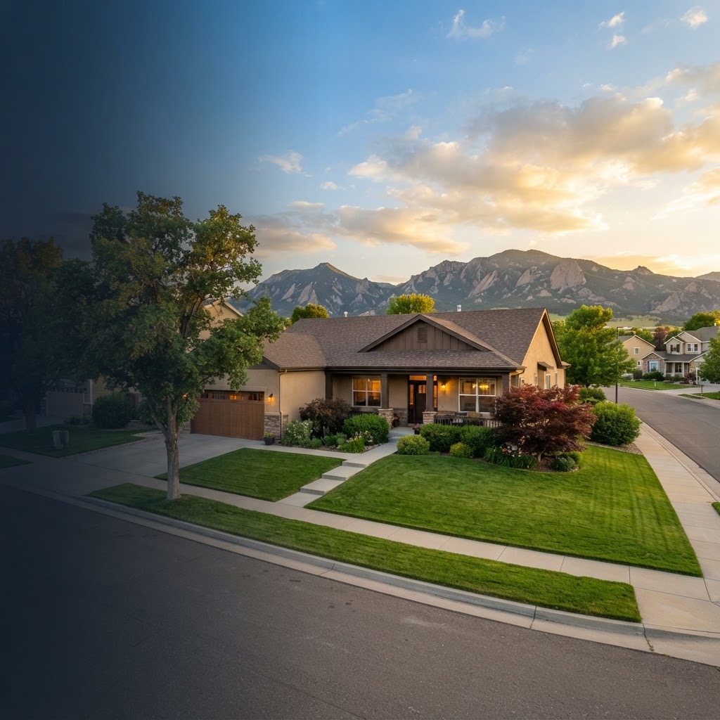 Colorado Front Range home with Rocky Mountain foothills