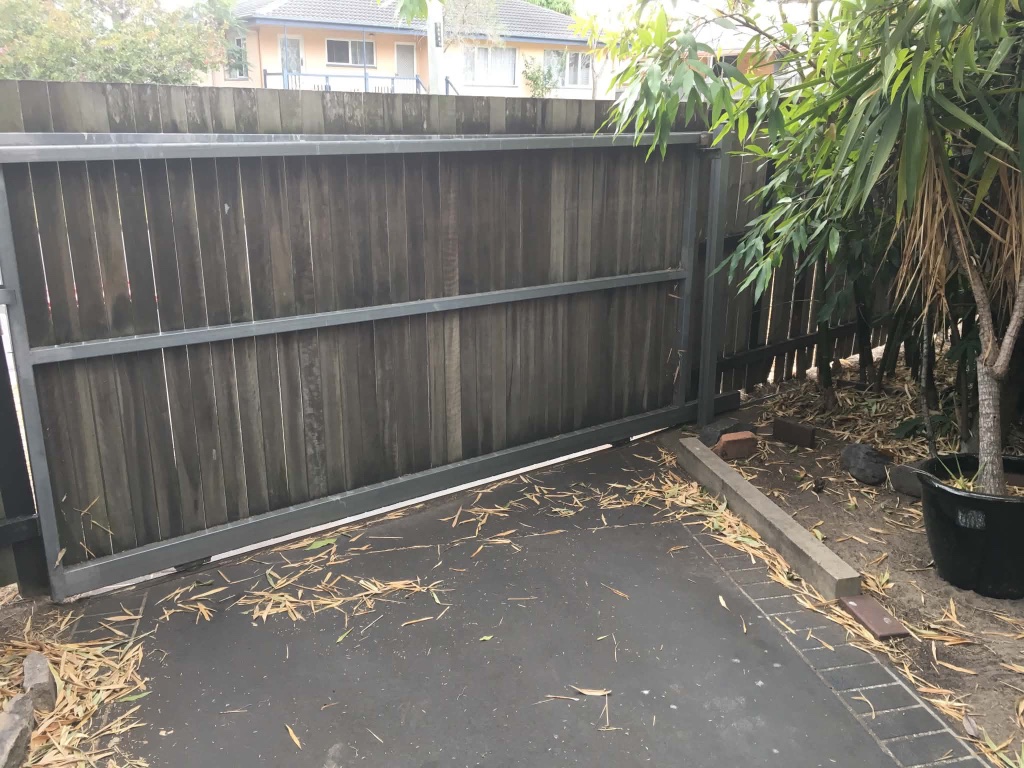 Timber Panel Sliding Gate