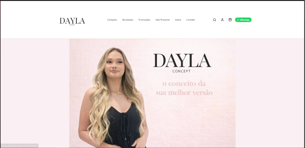 Site desenvolvido pela BuilDesign para Dayla Concept