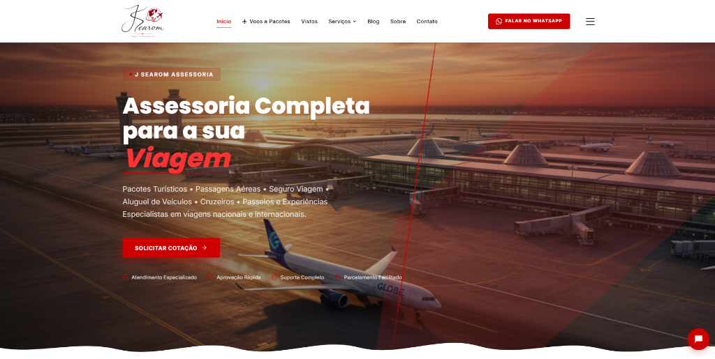 Site desenvolvido pela BuilDesign para J Searom Assessoria Elite