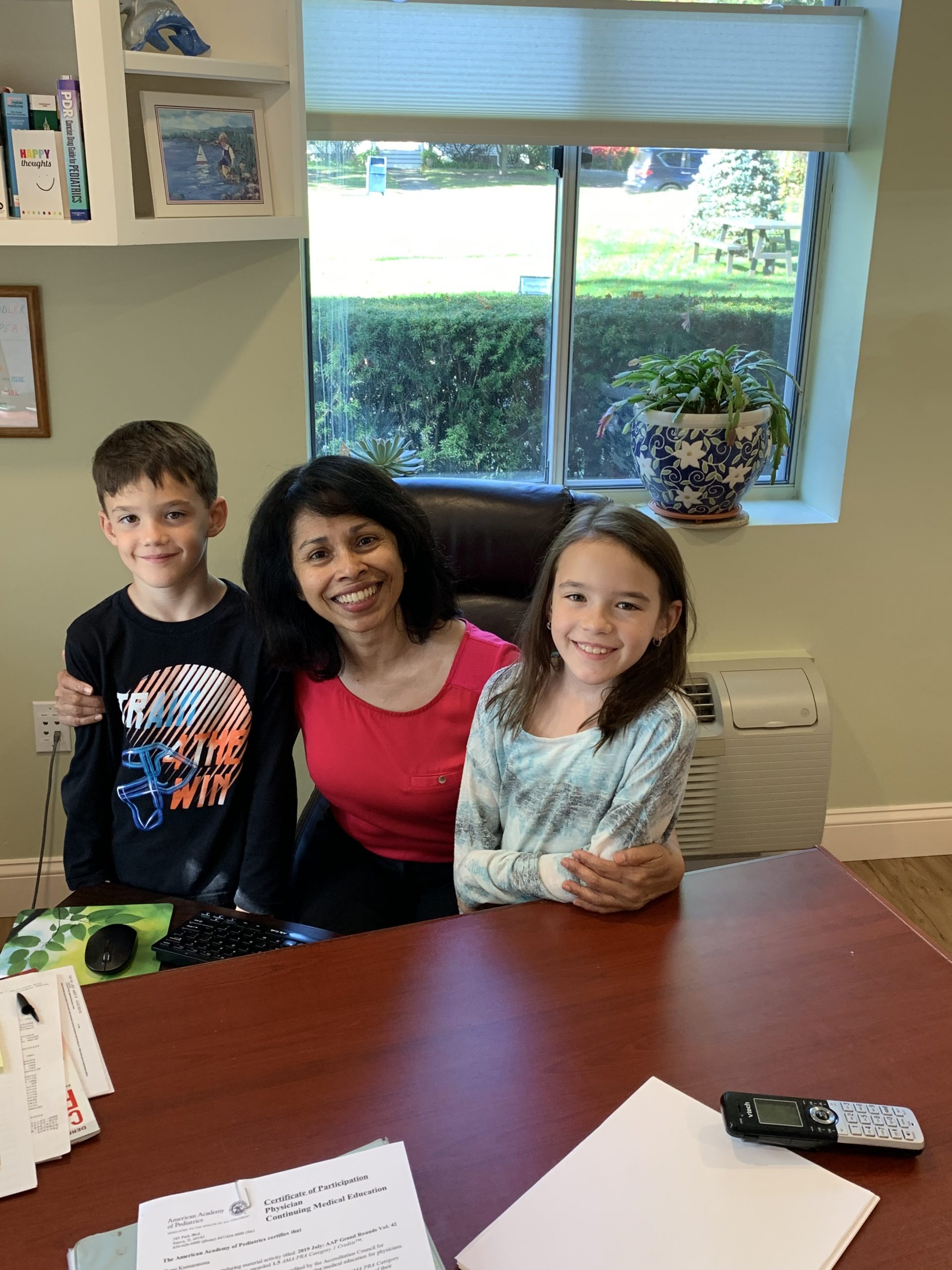 Doctor with children