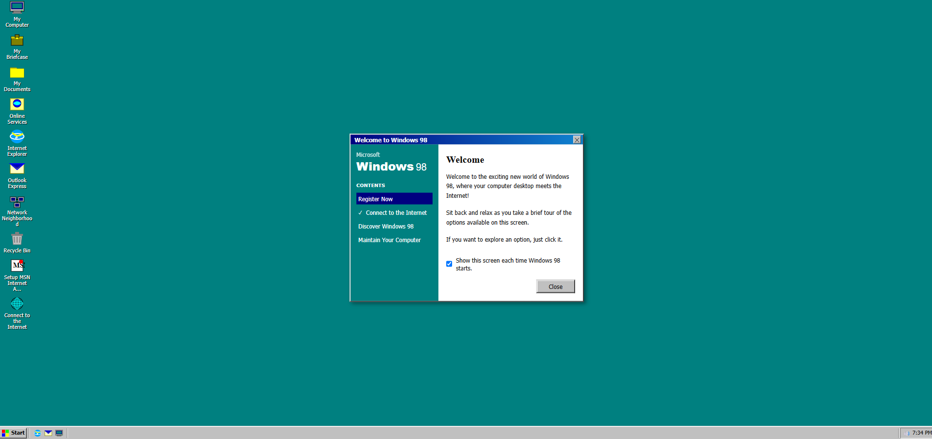 windows 98 template preview