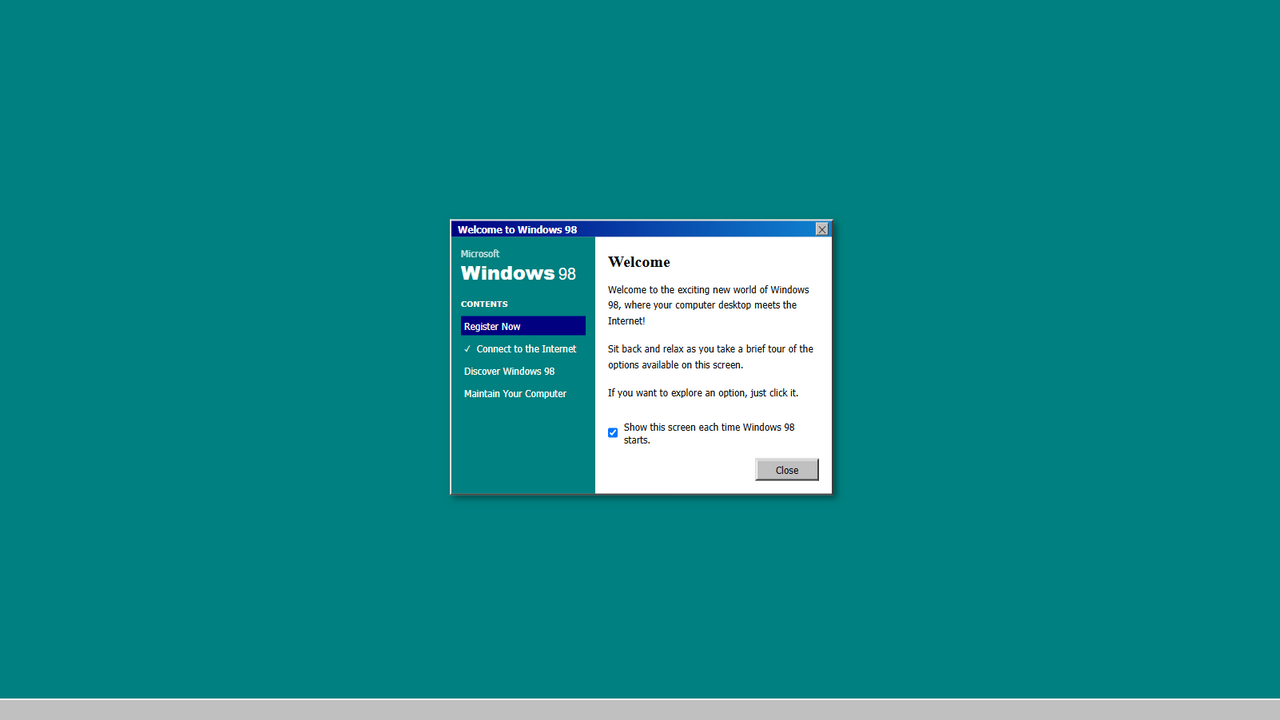 windows 98 template preview