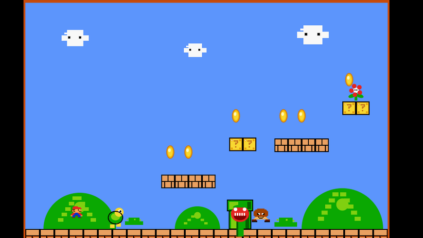 Mario Game 2D platformer app template
