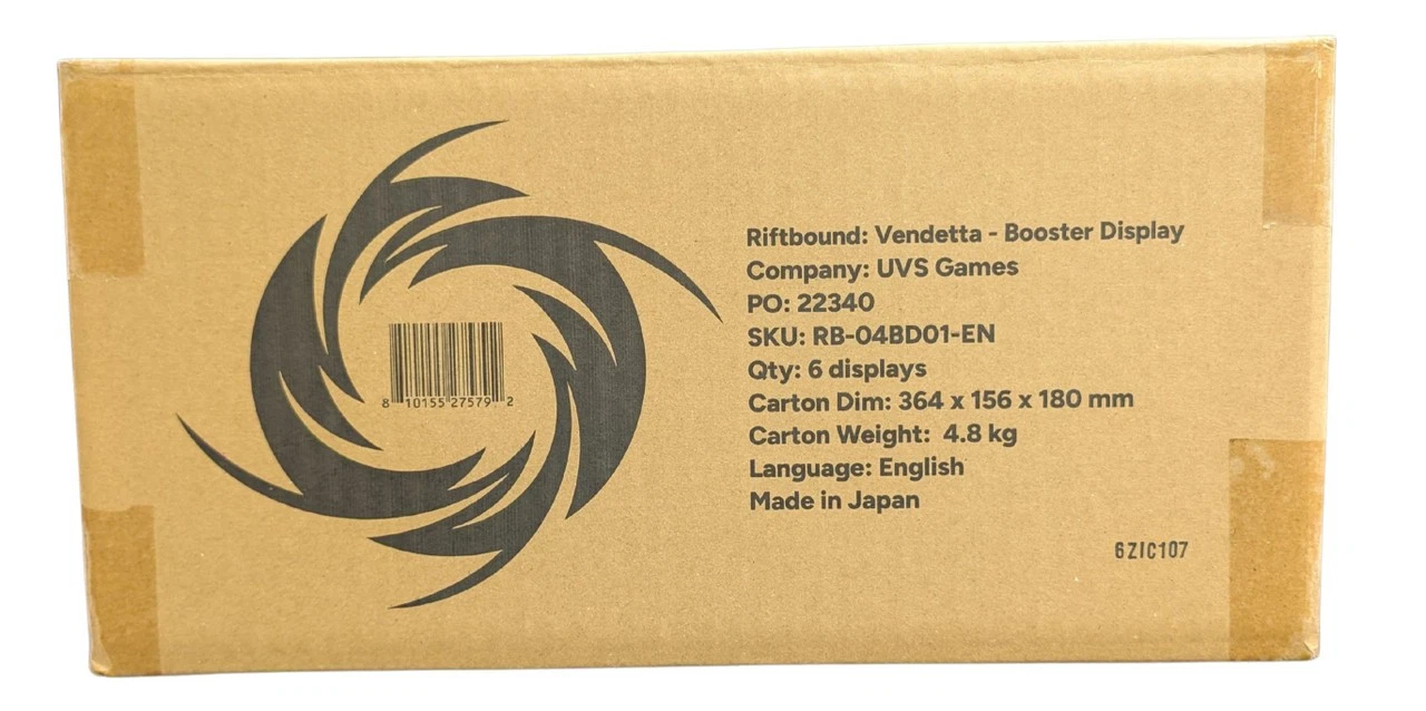 Riftbound: League of Legends TCG — Vendetta Booster Display Case (6 Displays)