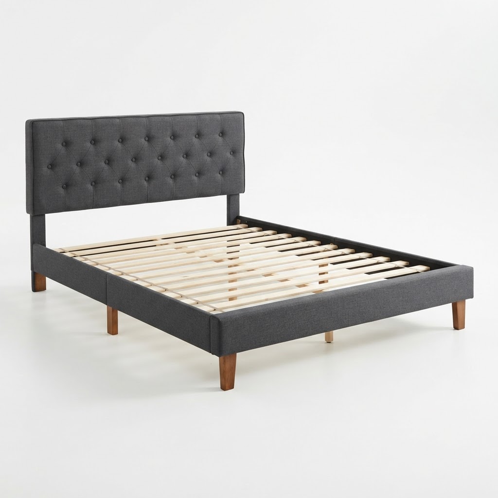 Zinus Shalini Upholstered Platform Bed Frame, Queen