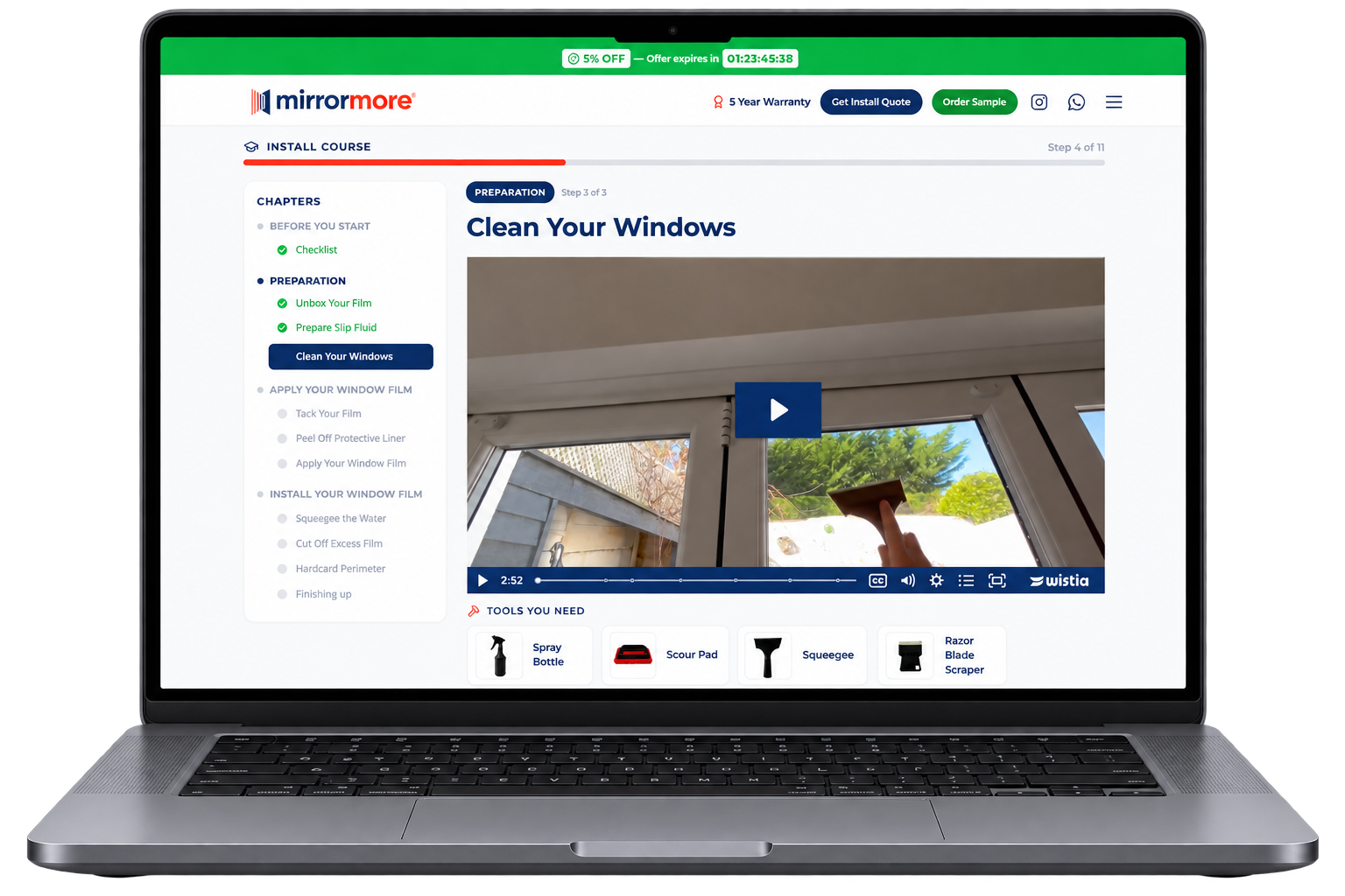 MirrorMore installation course preview