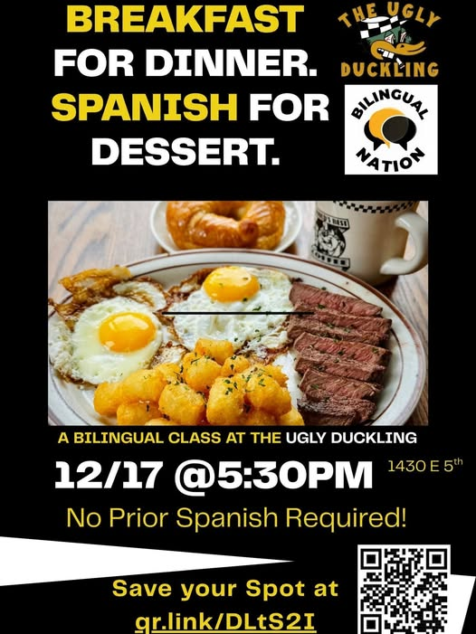 Bilingual Class Over Breakfast flyer