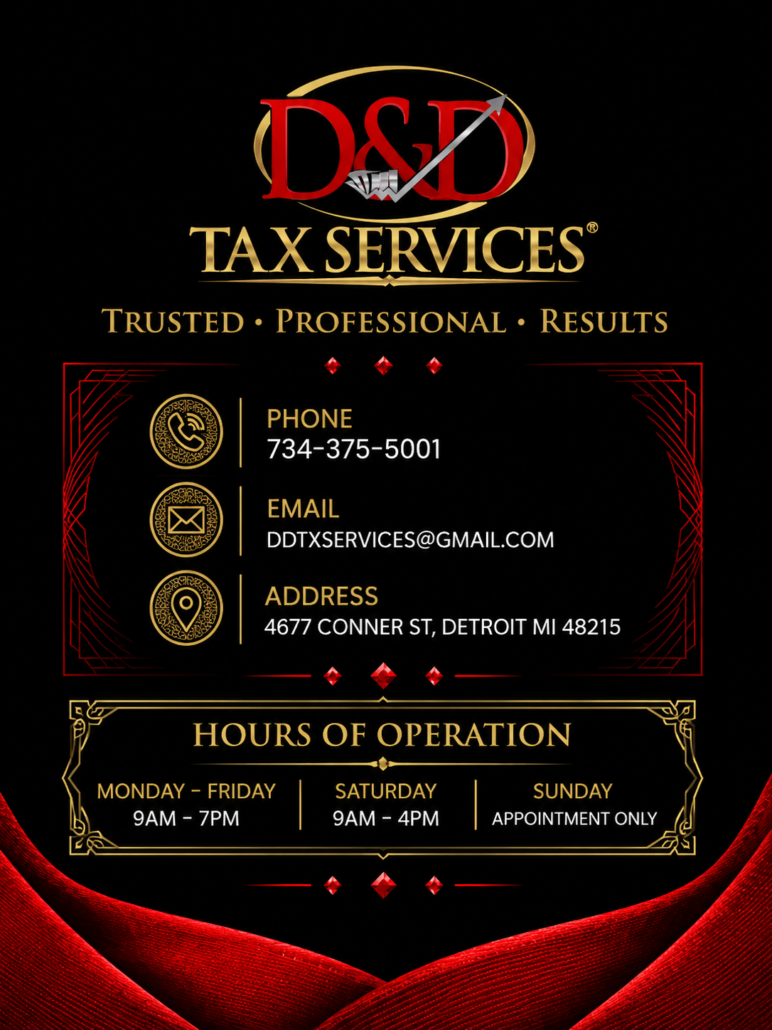 D&D Tax Services Hours