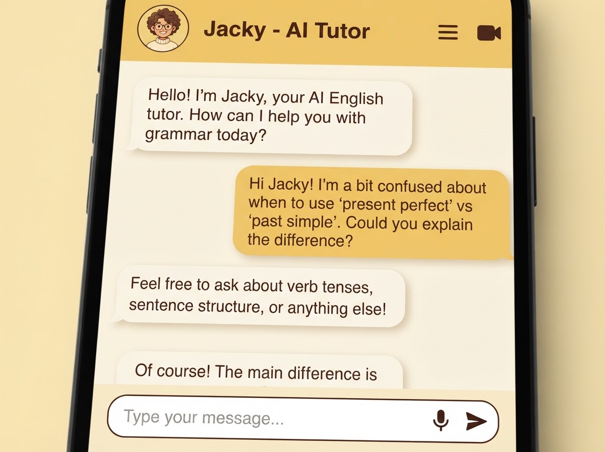 Mini captura del chat con Jacky
