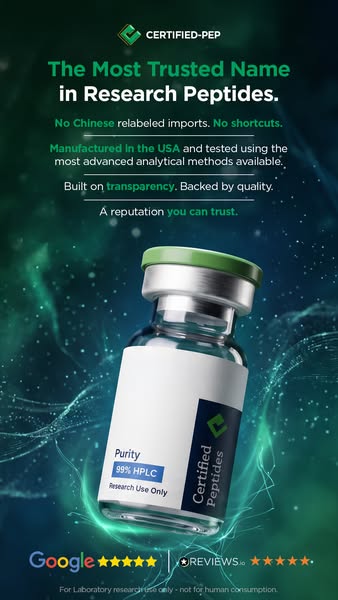 The most trusted name in research peptides · 4:5