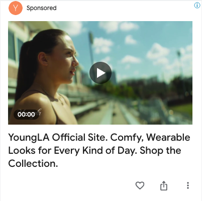 YoungLA video ad · Google display format