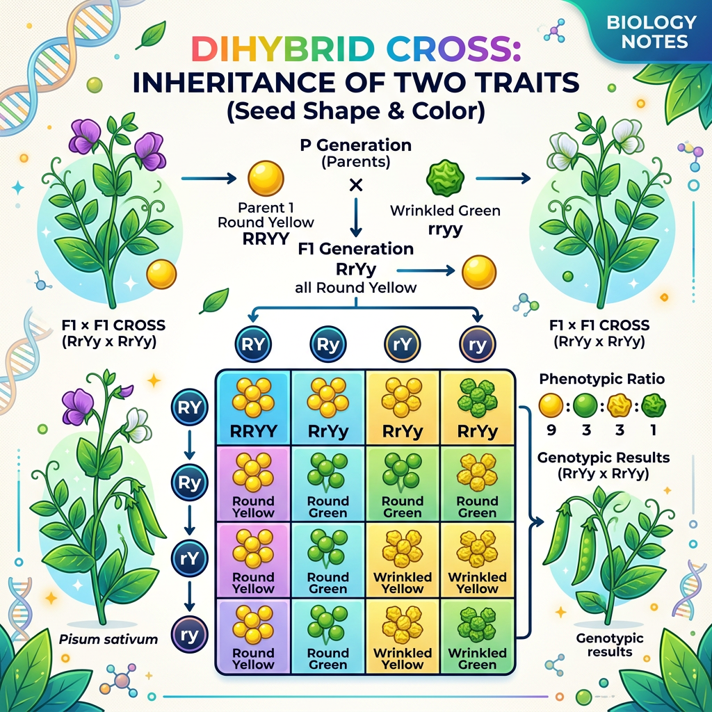 Dihybrid Crosses in JEE Biology 2026: Key Concepts