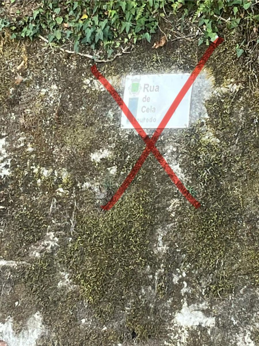 Rua de Cela sign