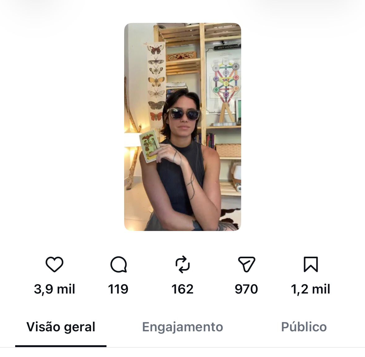 Post com 3,9 mil curtidas e alto engajamento