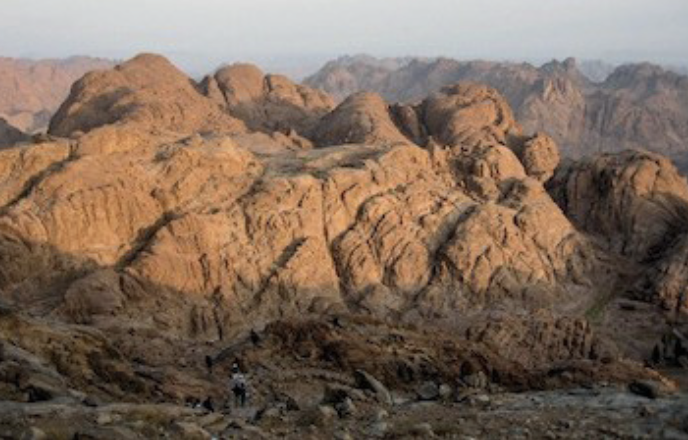 The rocky landscape of Mount Sinai