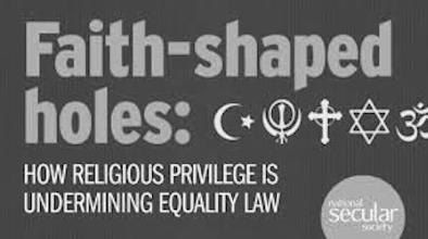 A protest by the National Secular Society
