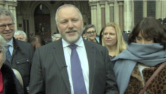 Harry Miller outside the High Court