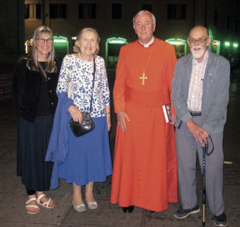 Carey Hendron (left), Rosalind Hartley and Peter Hambley, with a friend